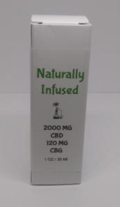 Naturally Infused 2000 MG CBD Plus 120MG CBG 30ML Bottle in MCT Oil